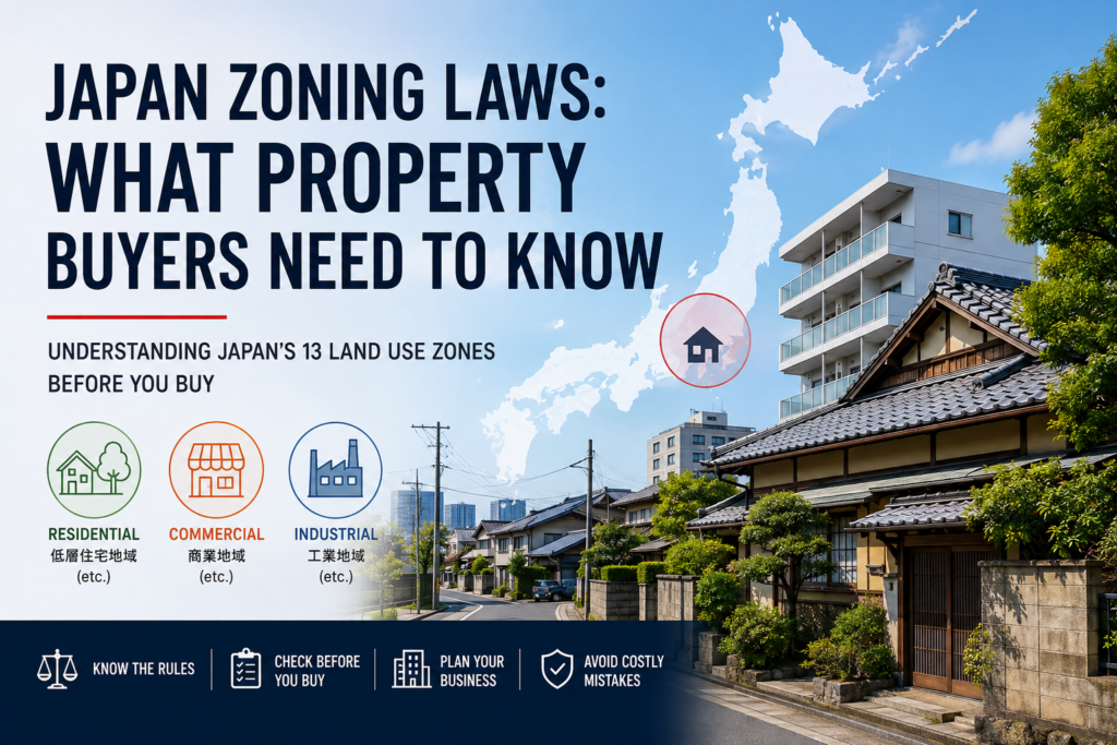 Japan Zoning Laws: What Property Buyers Need to Know Japan zoning laws and the 13 land use zones for property buyers